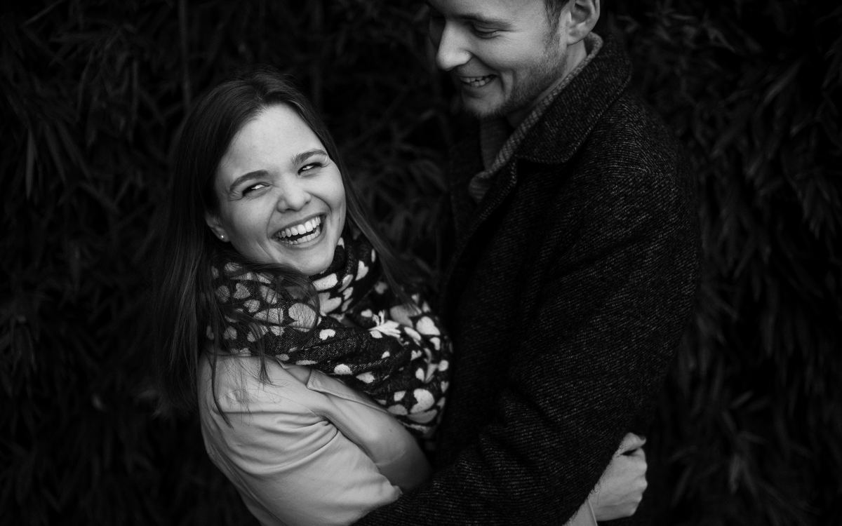 Erik and Julia – Photo of my Life proposal planning team, black and white portrait